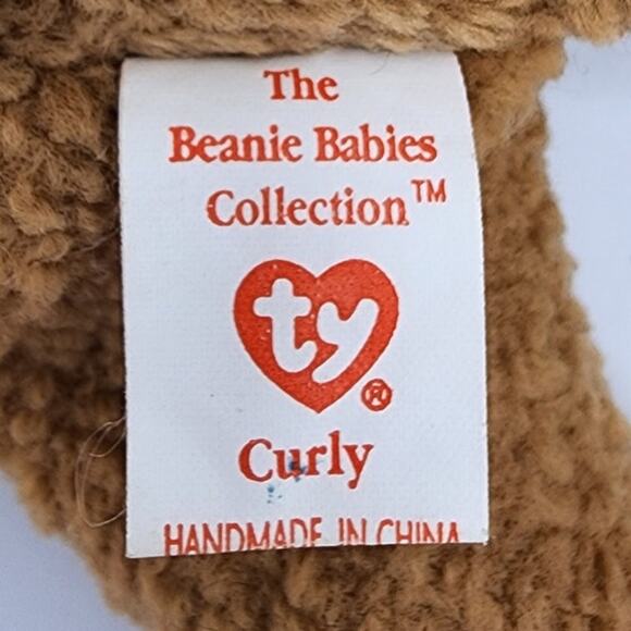 1993/1996 Original TY Beanie Baby Curly Brown Bear, The Beanie Babies Collection - Picture 10 of 11